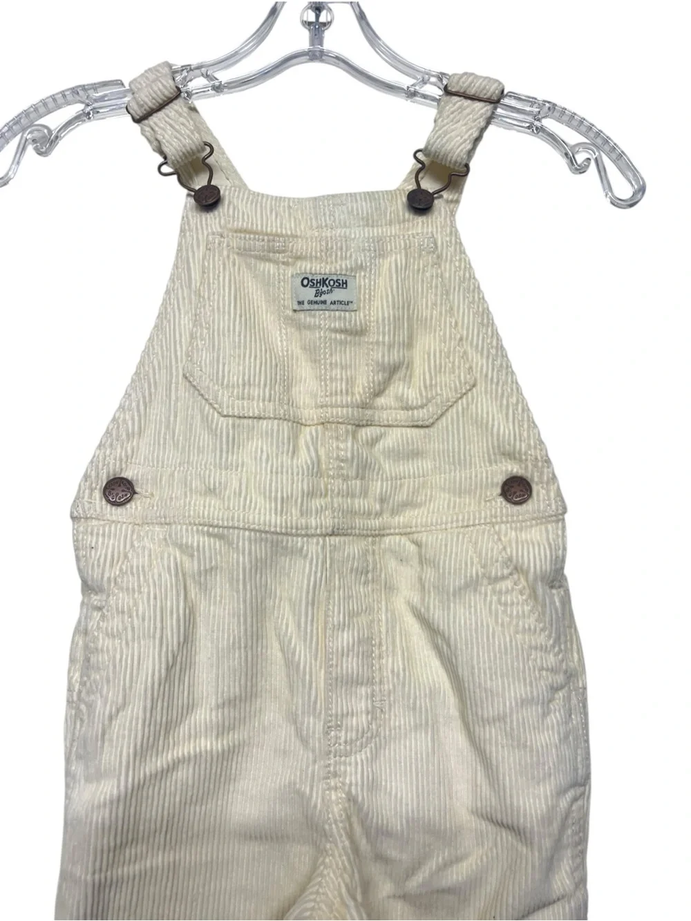 OshKosh B'gosh Cream Corduroy Overalls 4T